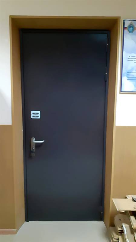 Огнезащитная дверь с внешней стороны (офисы, пер. Хользунова)