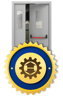 Противопожарные двери в машинное отделение лифта